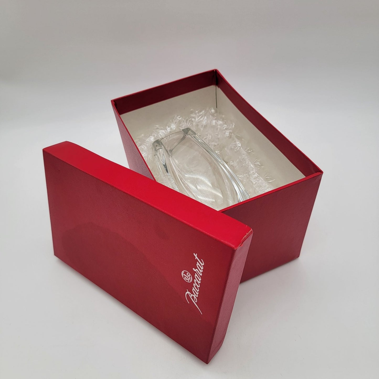 Vintage Baccarat Crystal Bouton D'or Vase With Original Box