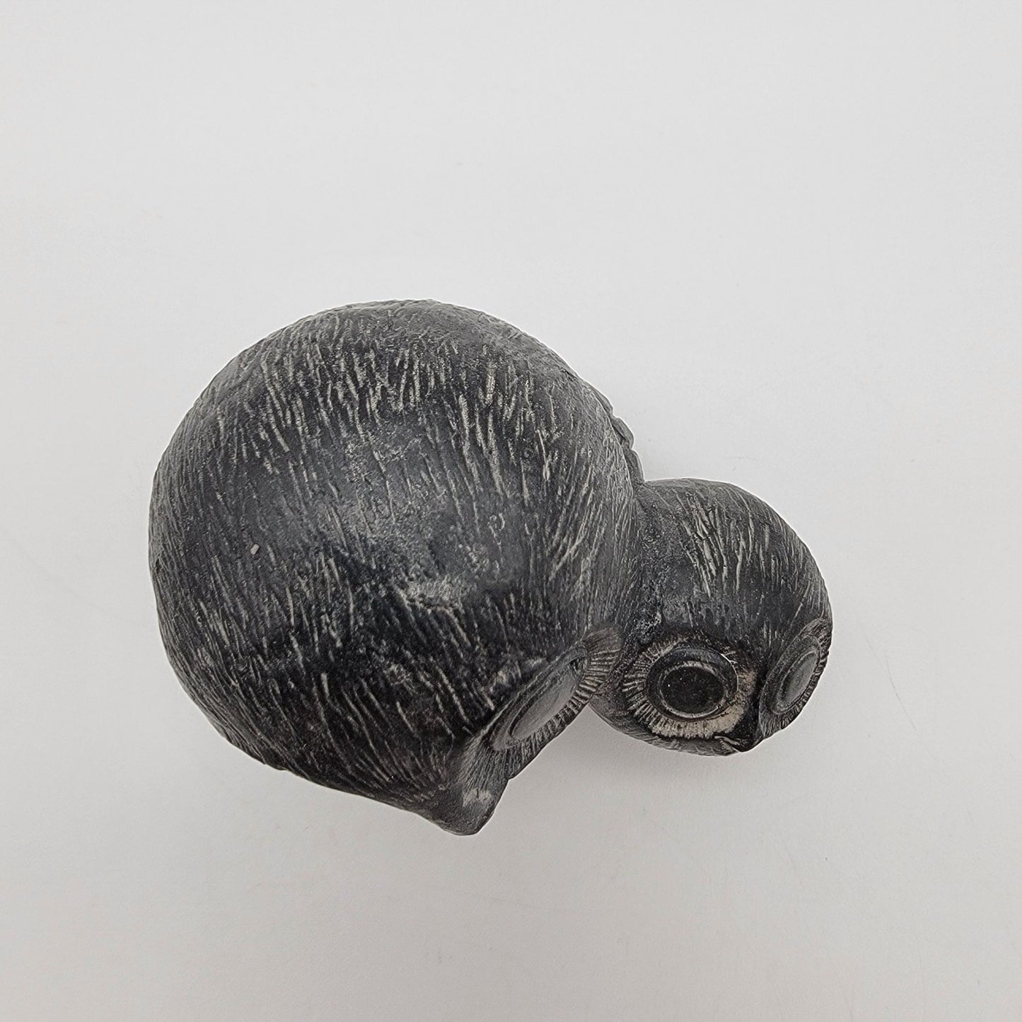 Vintage A Wolf Original Soapstone Owl & Baby Sculpture