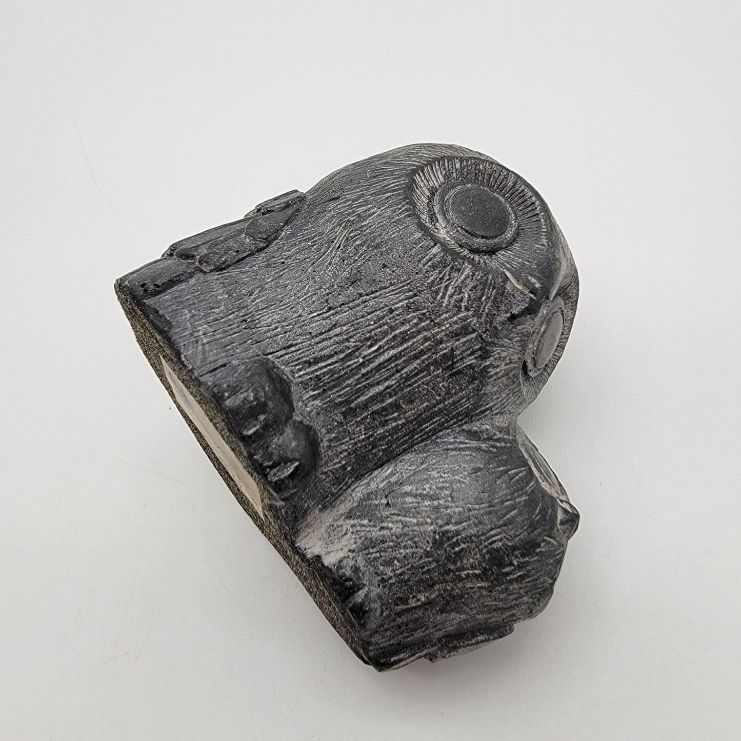 Vintage A Wolf Original Soapstone Owl & Baby Sculpture