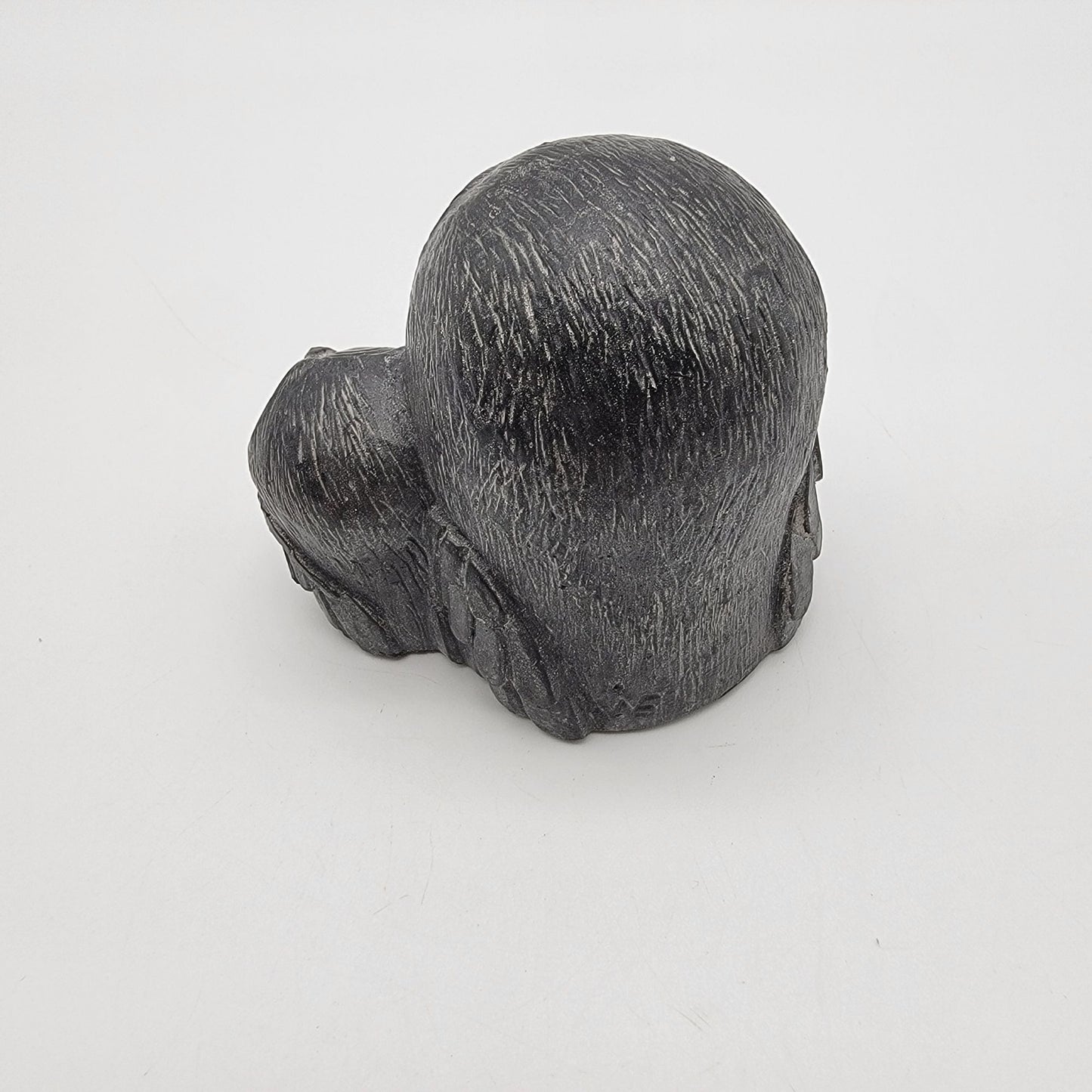 Vintage A Wolf Original Soapstone Owl & Baby Sculpture
