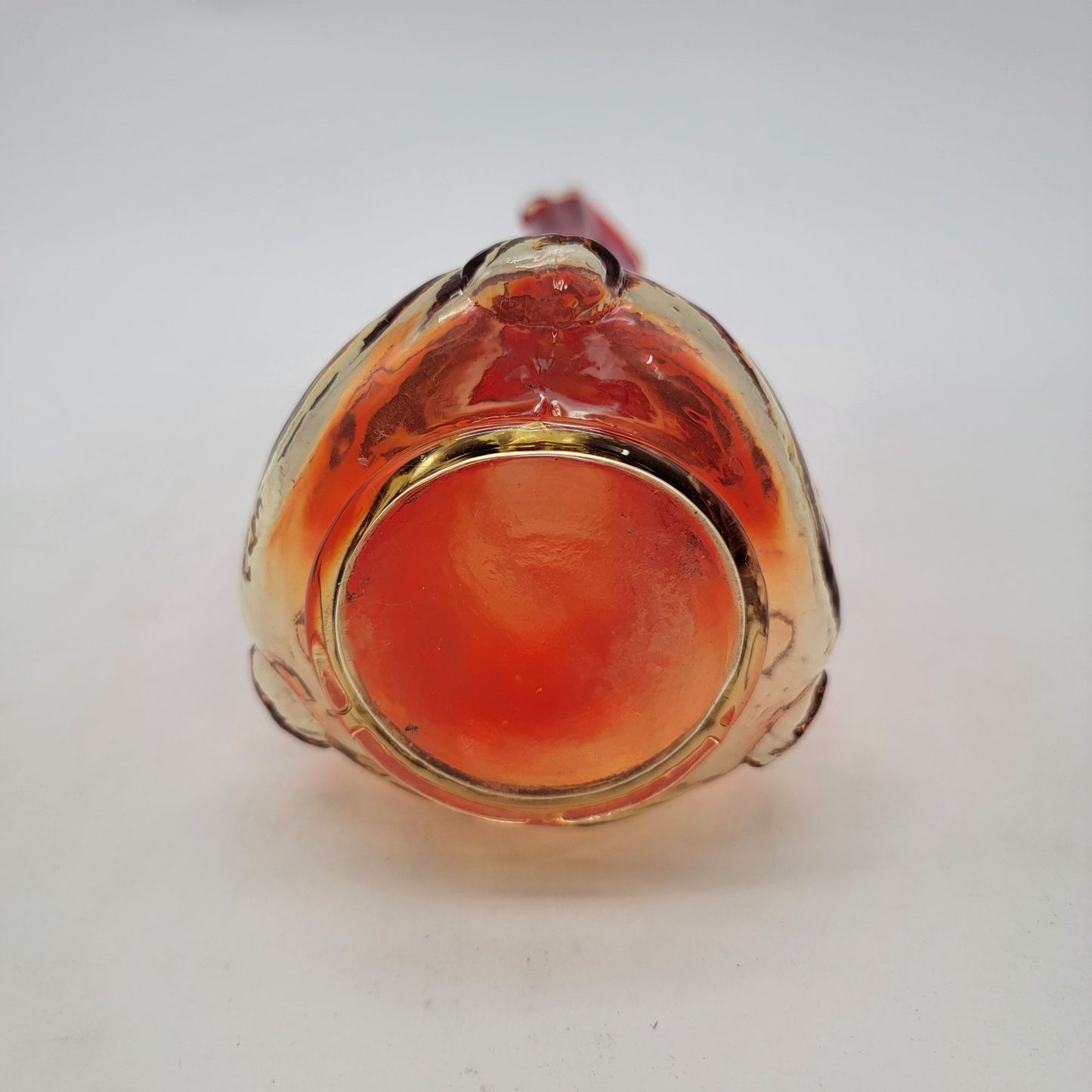 Mid-Century Amberina Glass Swung Vase