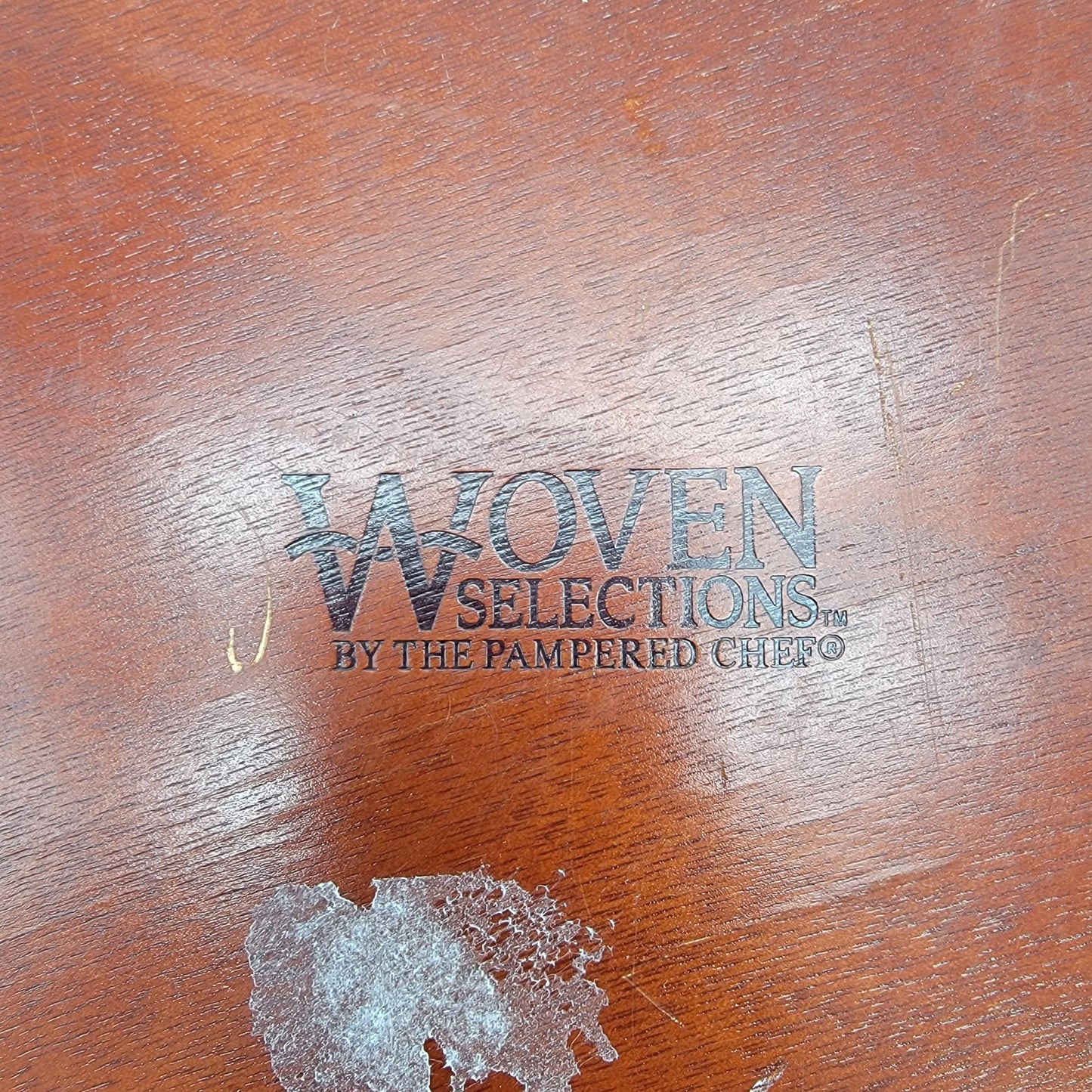 Woven Selections By The Pampered Chef Rattan Serving Tray With Handles