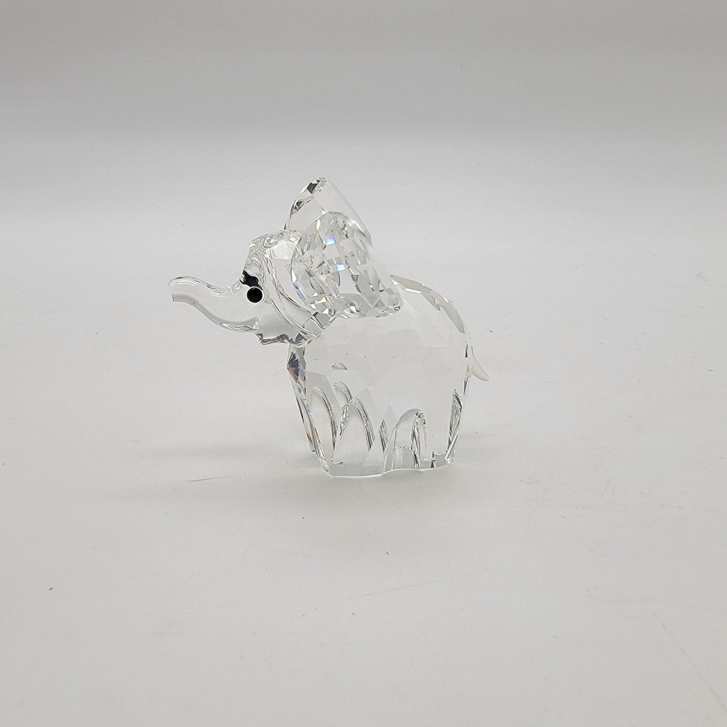 Swarovski Silver Crystal Baby Elephant Figurine With Box & Certificate