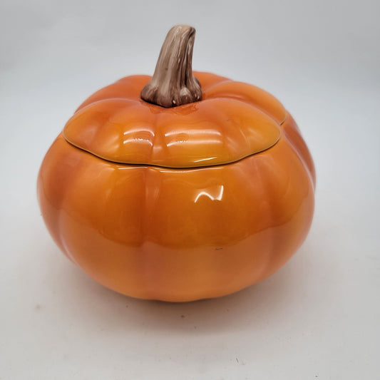 Teleflora Gift Pumpkin Canister Lidded Dish