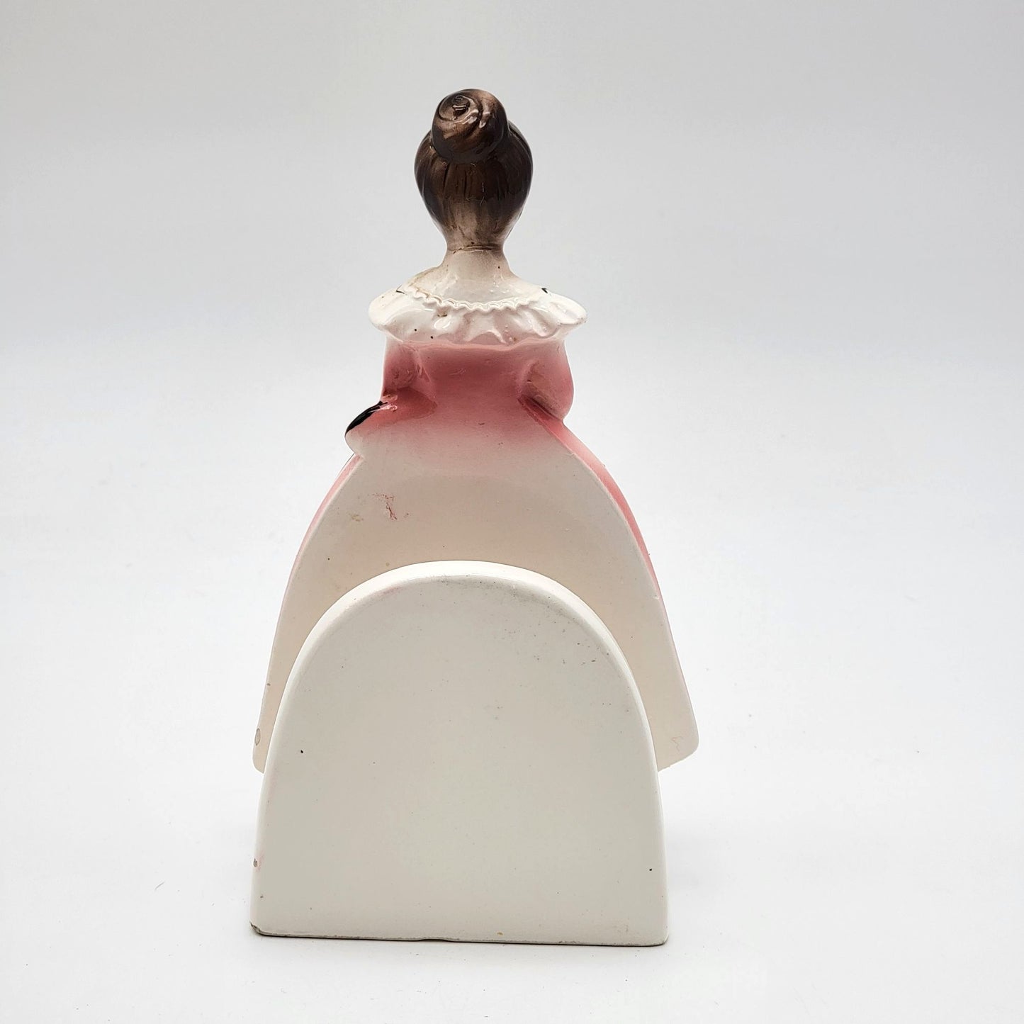 Vintage Enesco Pink Prayer Lady Napkin Holder E-28