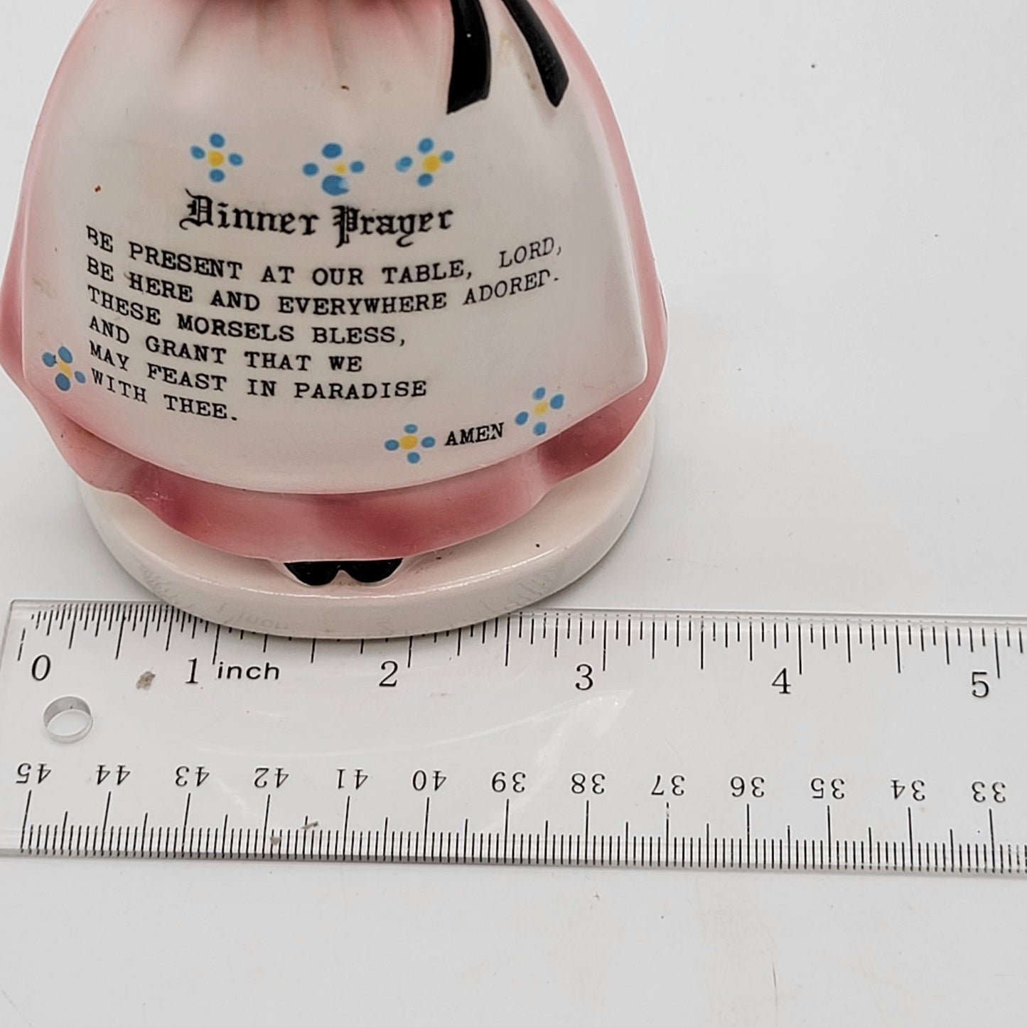 Vintage Enesco Pink Prayer Lady Napkin Holder E-28