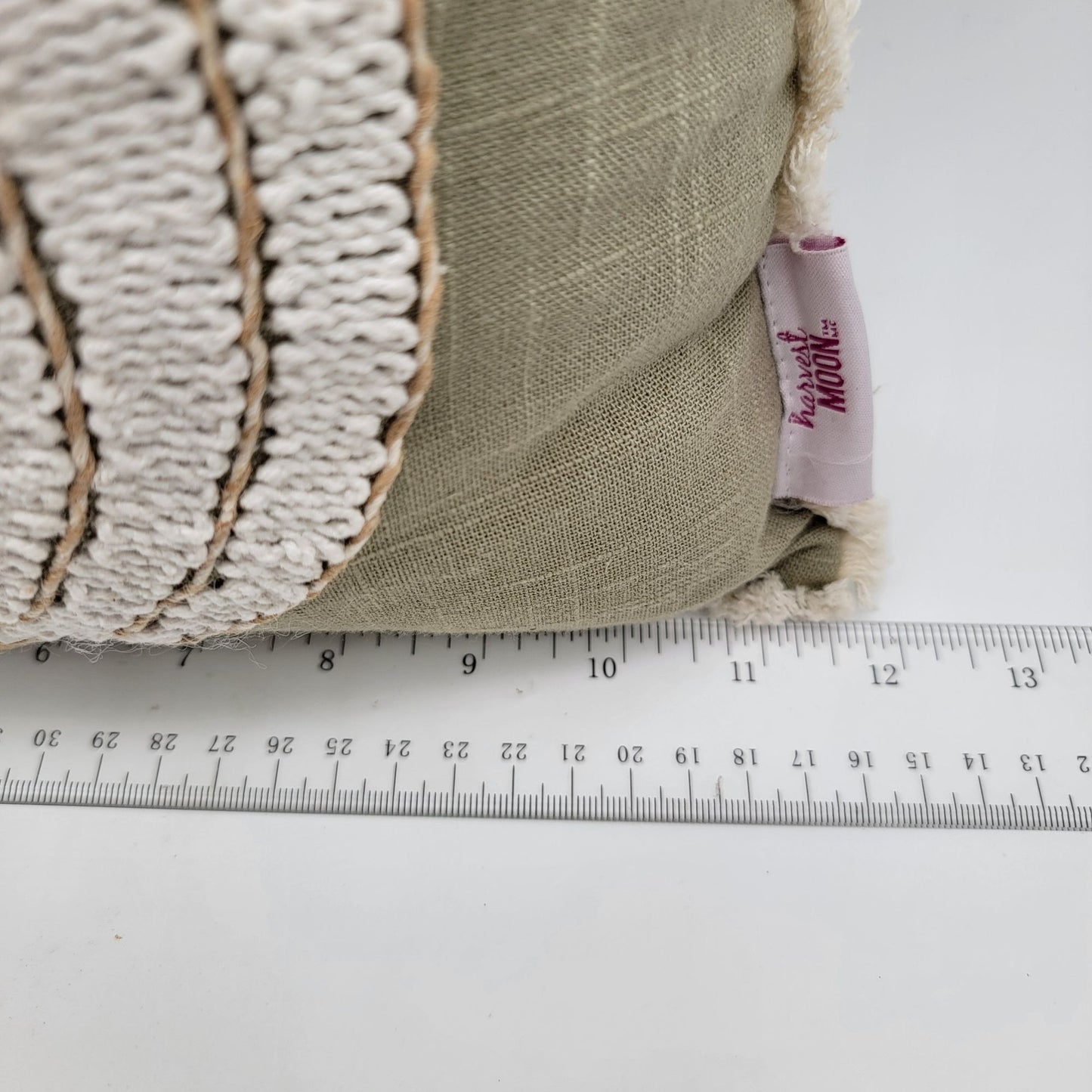 Set Of 2 Harvest Moon Embroidered Cream Pumpkin Decorative Throw Pillows