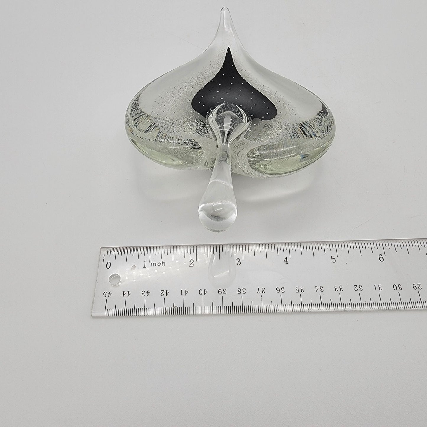 Vintage Michael Nourot Art Glass Heart Perfume Bottle