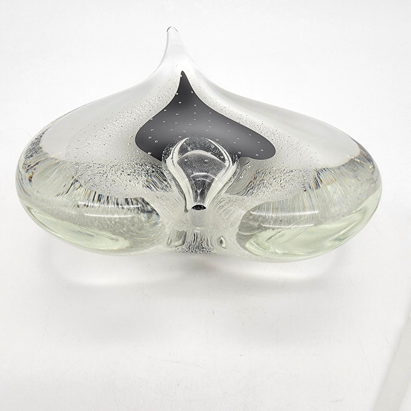 Vintage Michael Nourot Art Glass Heart Perfume Bottle