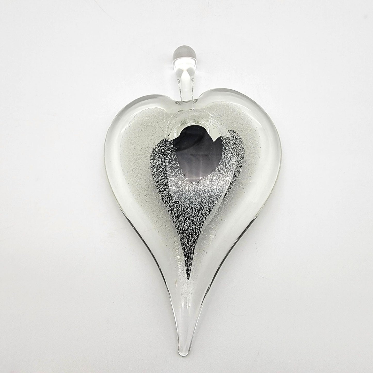 Vintage Michael Nourot Art Glass Heart Perfume Bottle