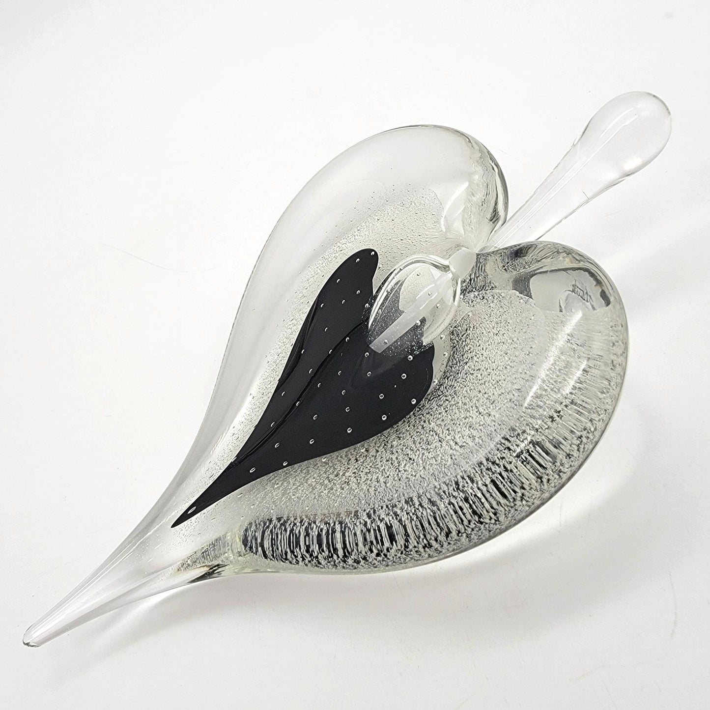 Vintage Michael Nourot Art Glass Heart Perfume Bottle