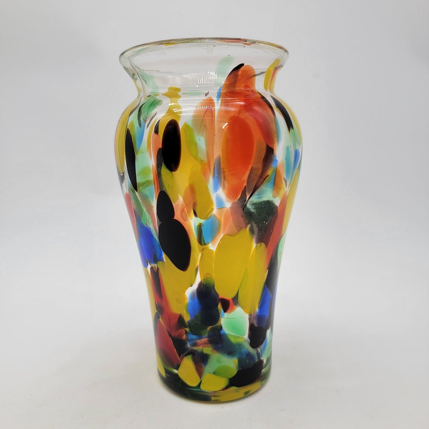 Polish Art Glass Confetti Vase