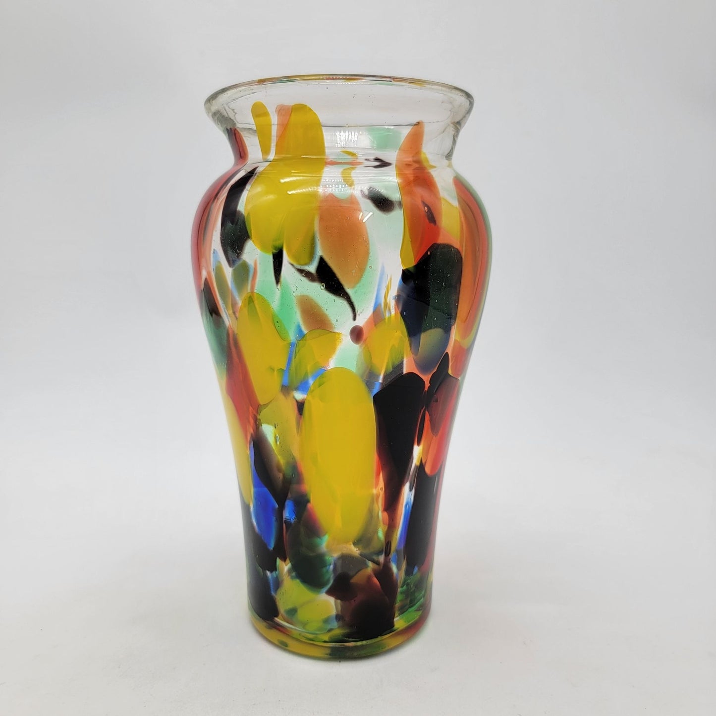 Polish Art Glass Confetti Vase