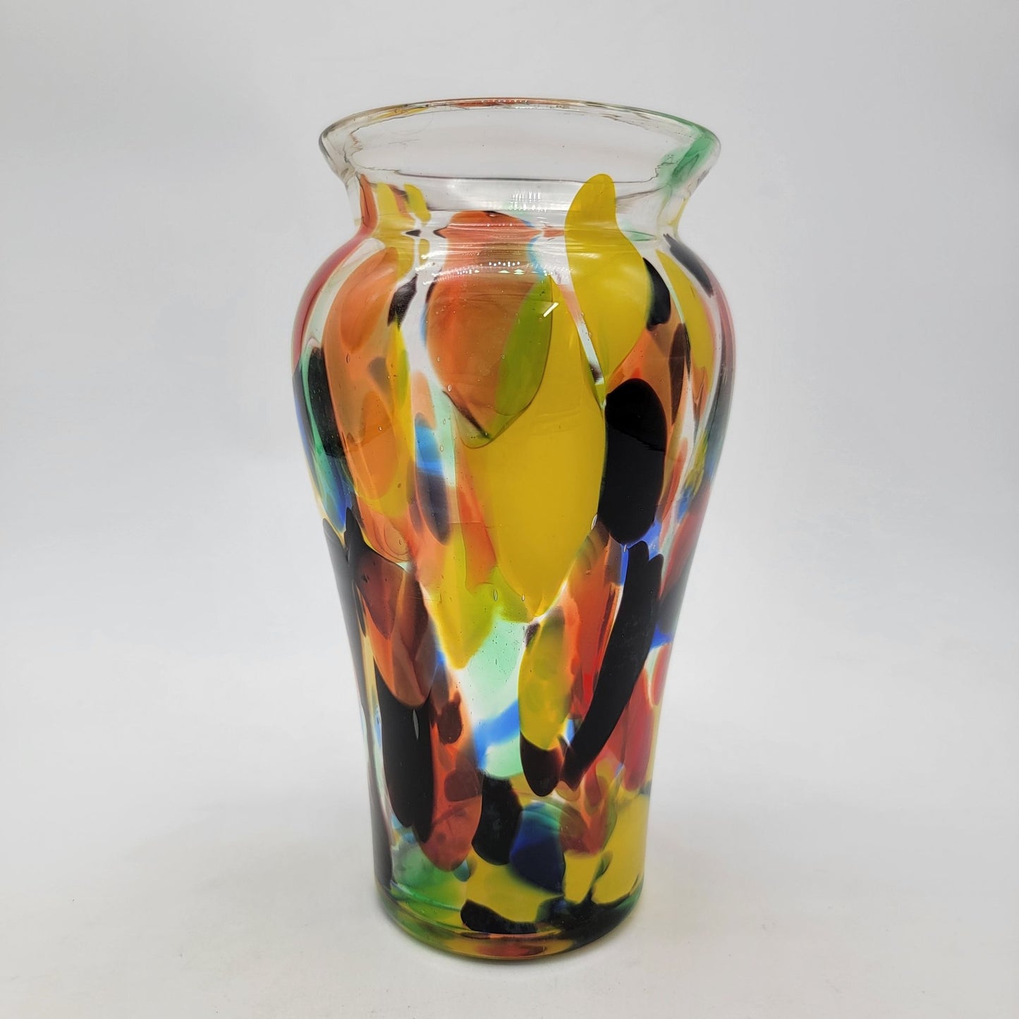 Polish Art Glass Confetti Vase