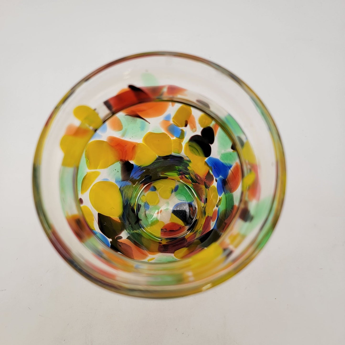 Polish Art Glass Confetti Vase