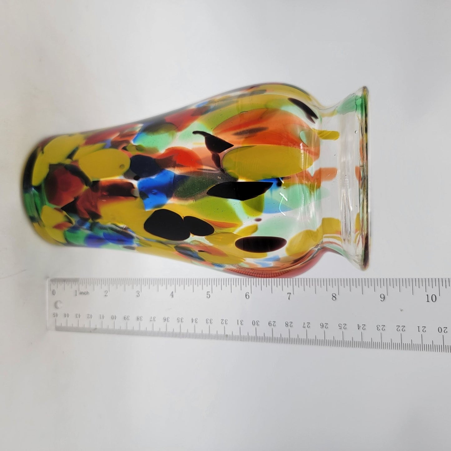 Polish Art Glass Confetti Vase