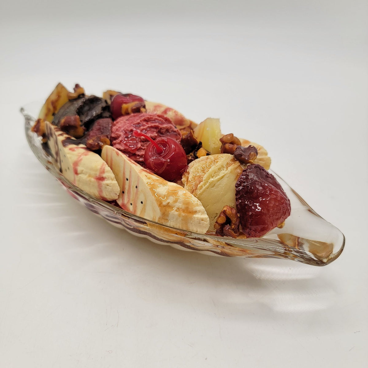 Fake Banana Split Ice Cream Faux Food Prop