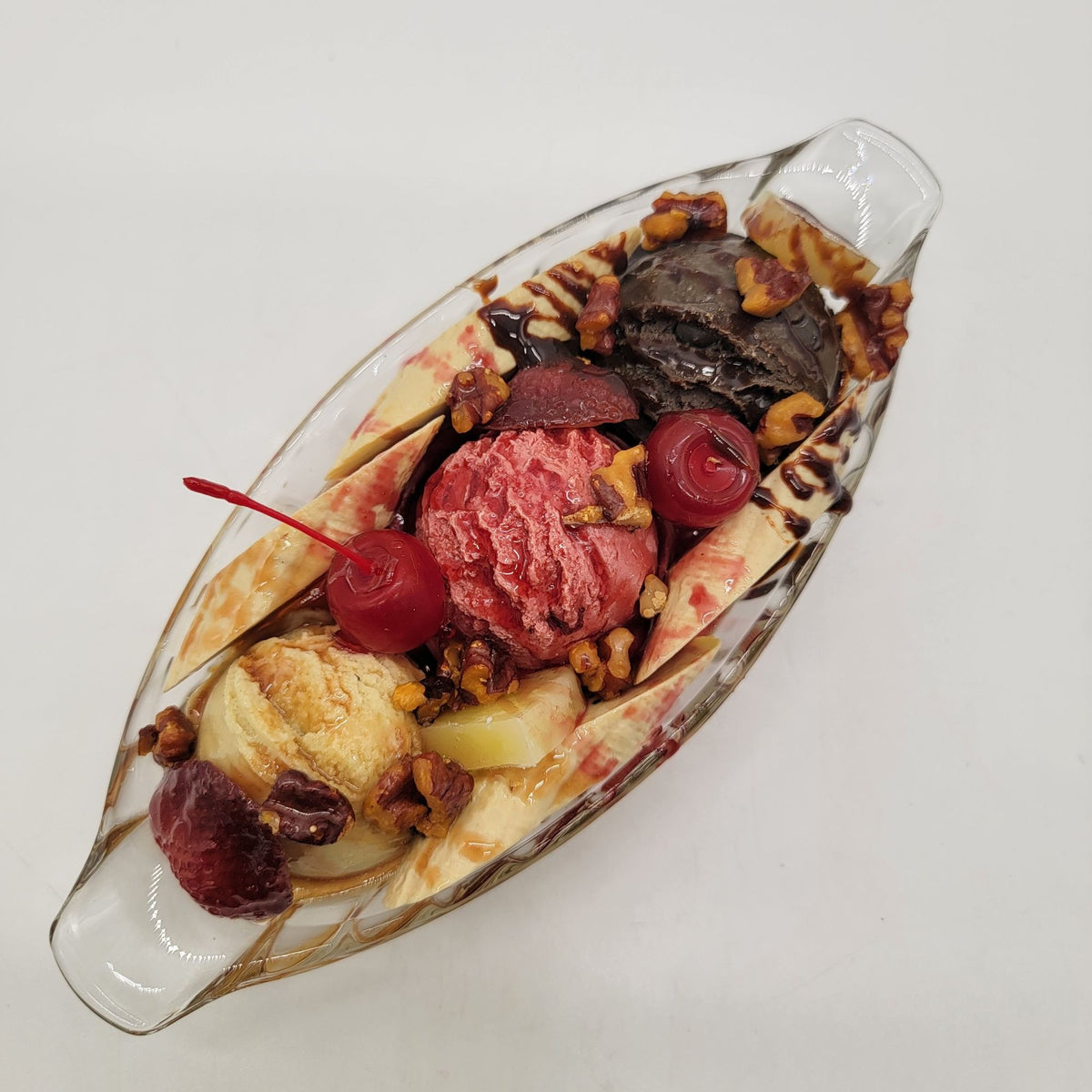 Fake Banana Split Ice Cream Faux Food Prop