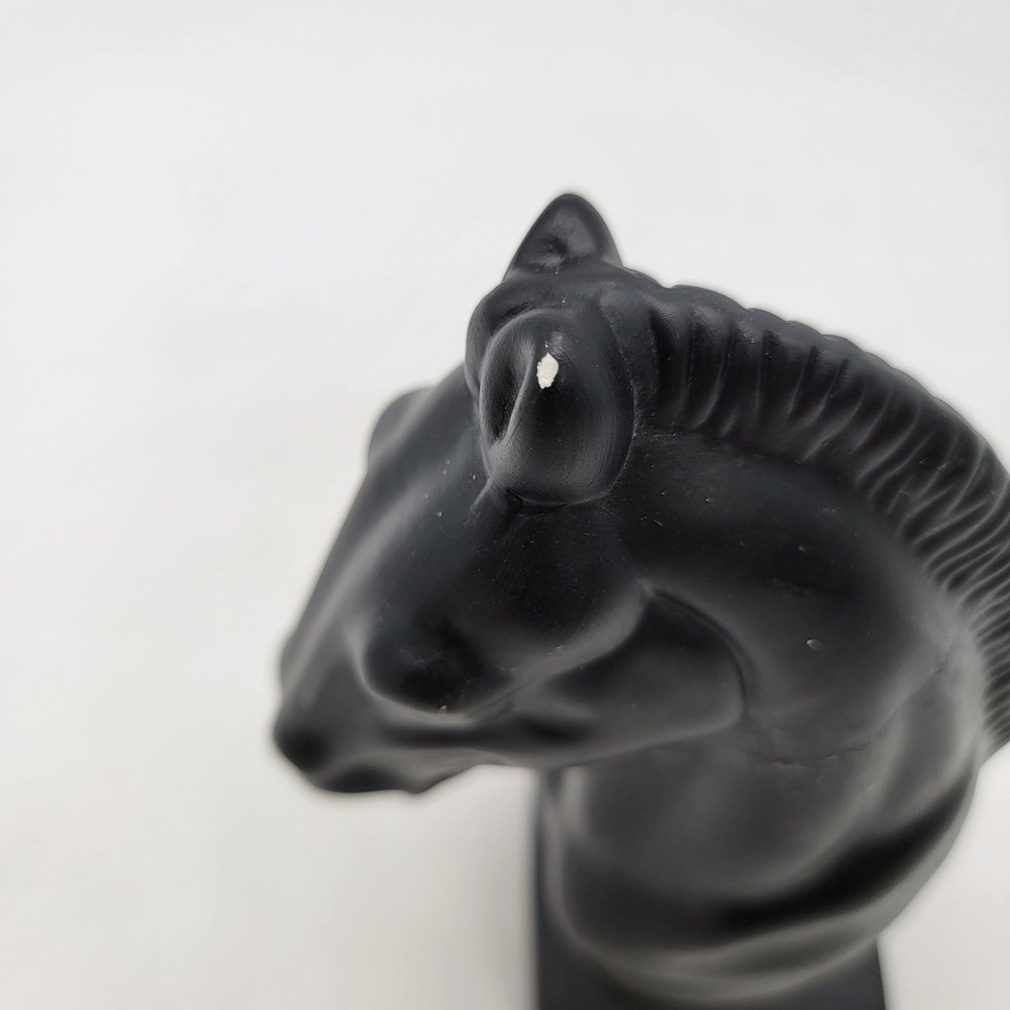 Black Horse Head Knight Chess Piece
