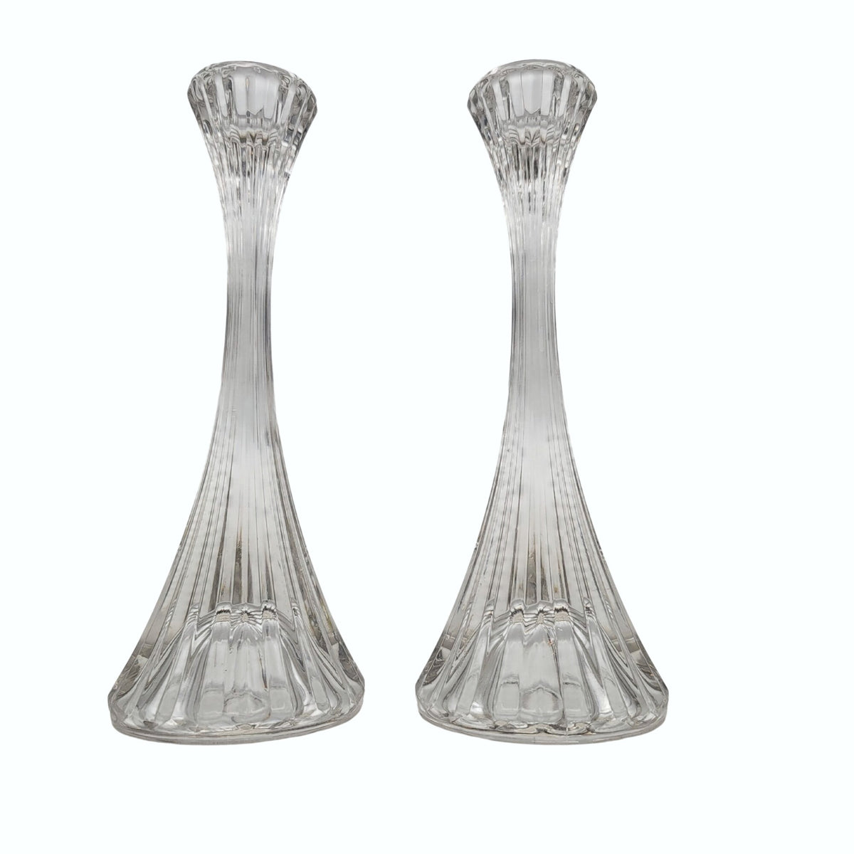 Vintage Mikasa Park Lane Lead Crystal Candle Holders