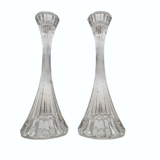 Vintage Mikasa Park Lane Lead Crystal Candle Holders