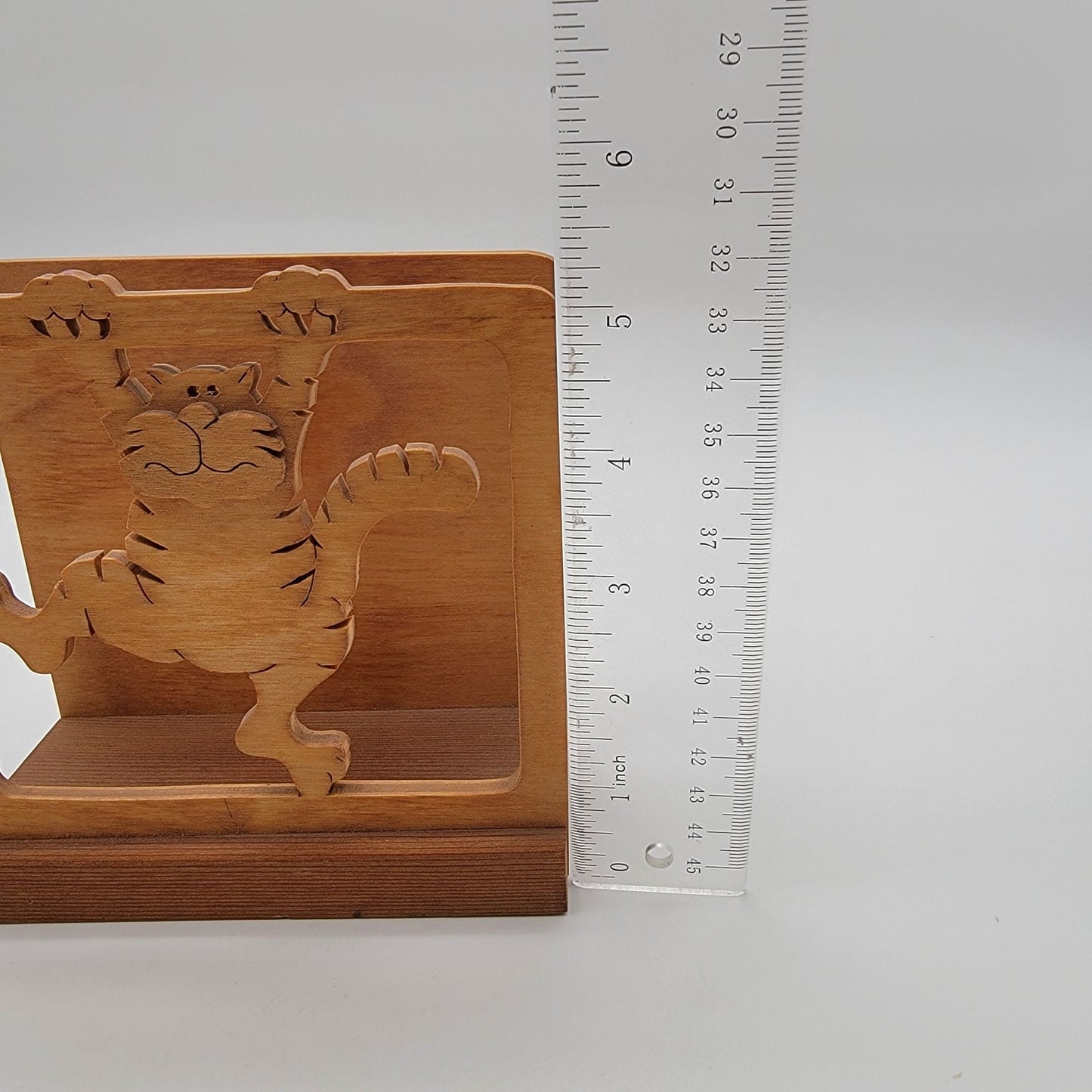 Wood Hanging Cat Napkin Holder