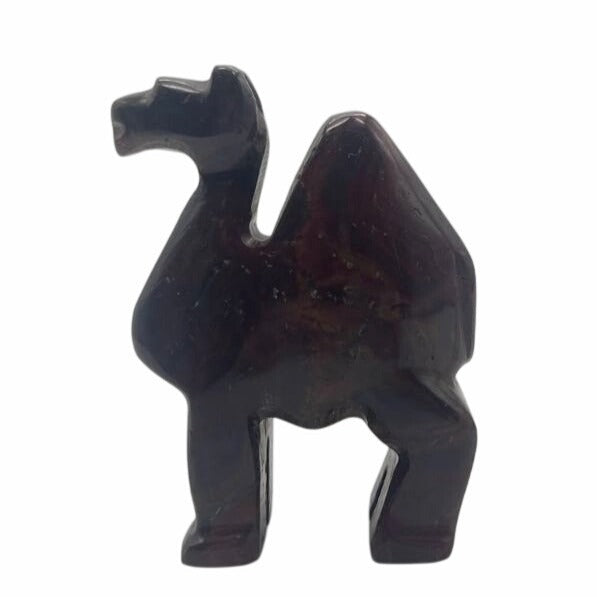 Vintage Hand-Carved Marble Stone Camel Figurine
