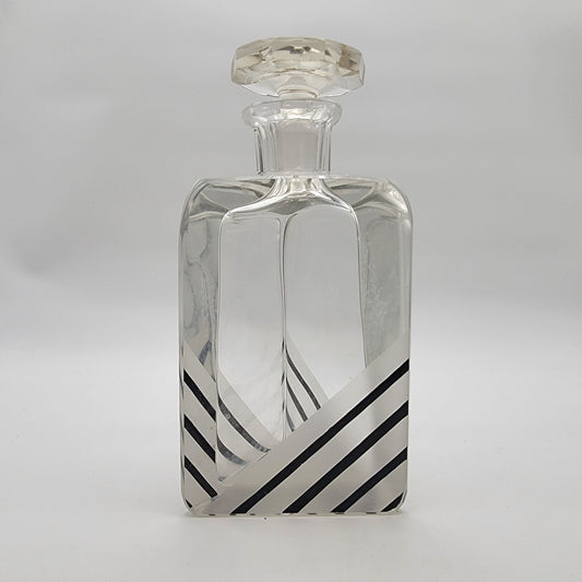 Karl Palda 1930s Art Deco Bohemian Crystal Decanter As Found