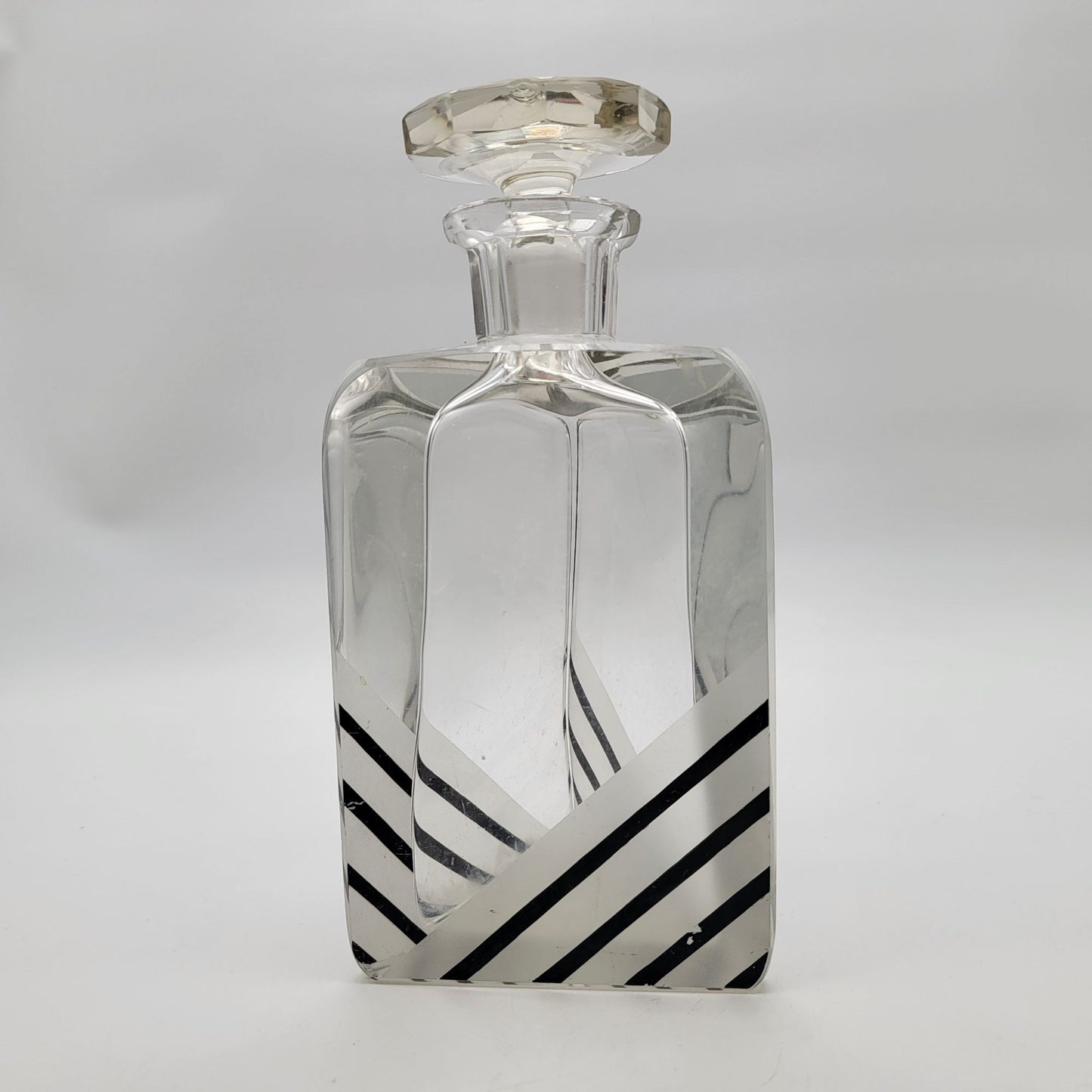 Karl Palda 1930s Art Deco Bohemian Crystal Decanter As Found