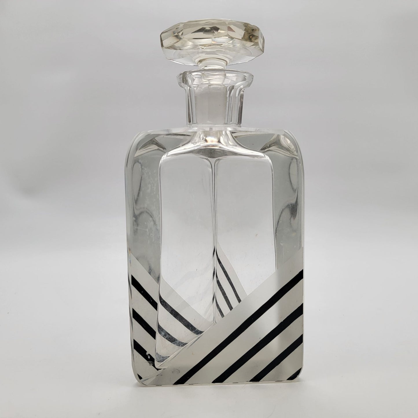 Karl Palda 1930s Art Deco Bohemian Crystal Decanter As Found