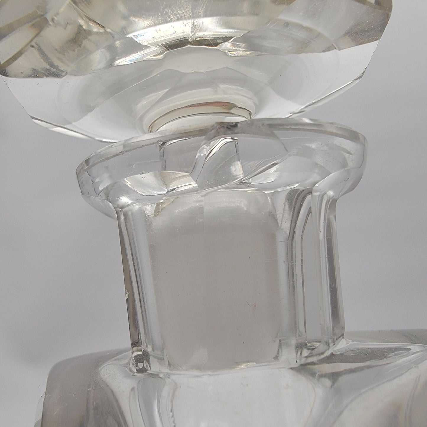 Karl Palda 1930s Art Deco Bohemian Crystal Decanter As Found