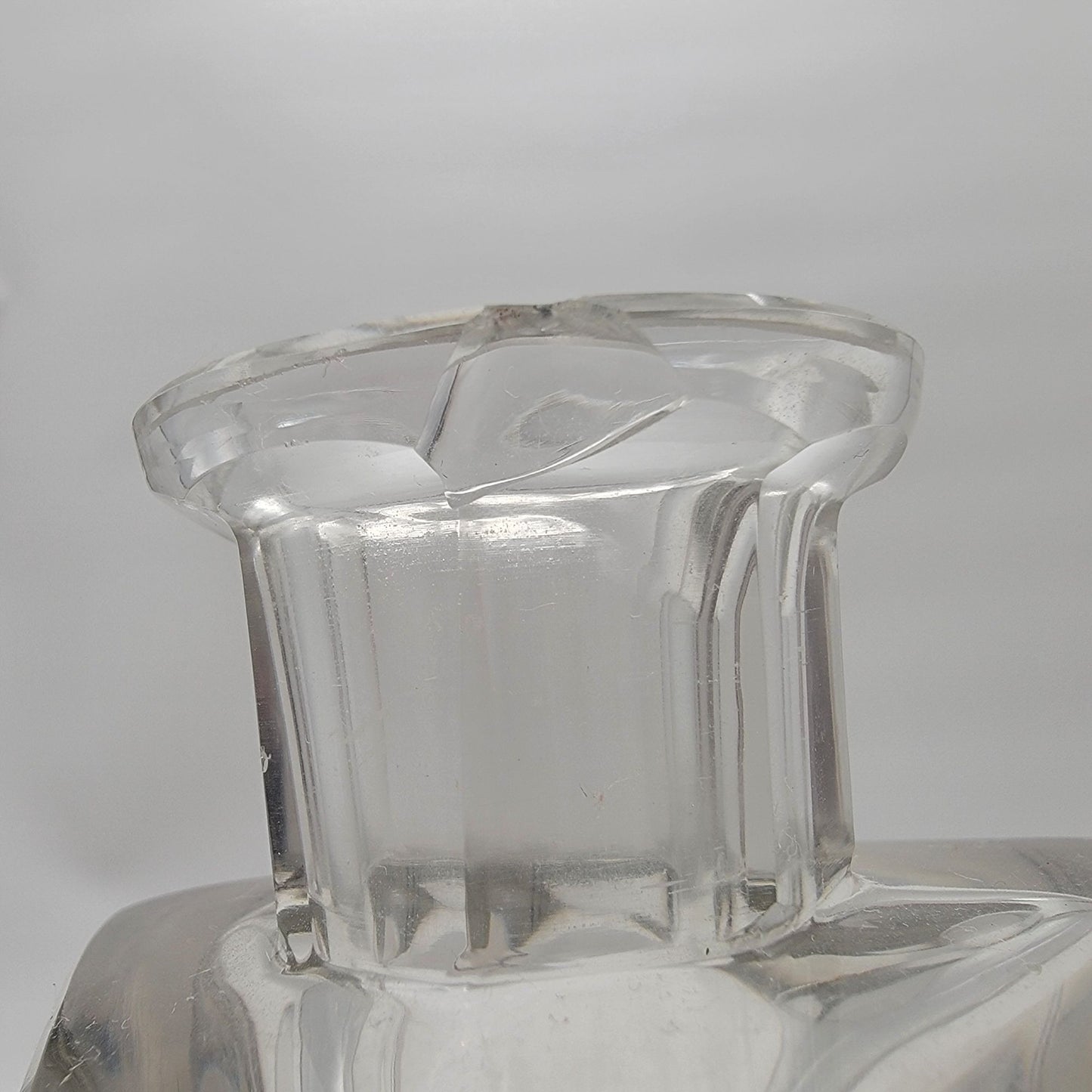Karl Palda 1930s Art Deco Bohemian Crystal Decanter As Found