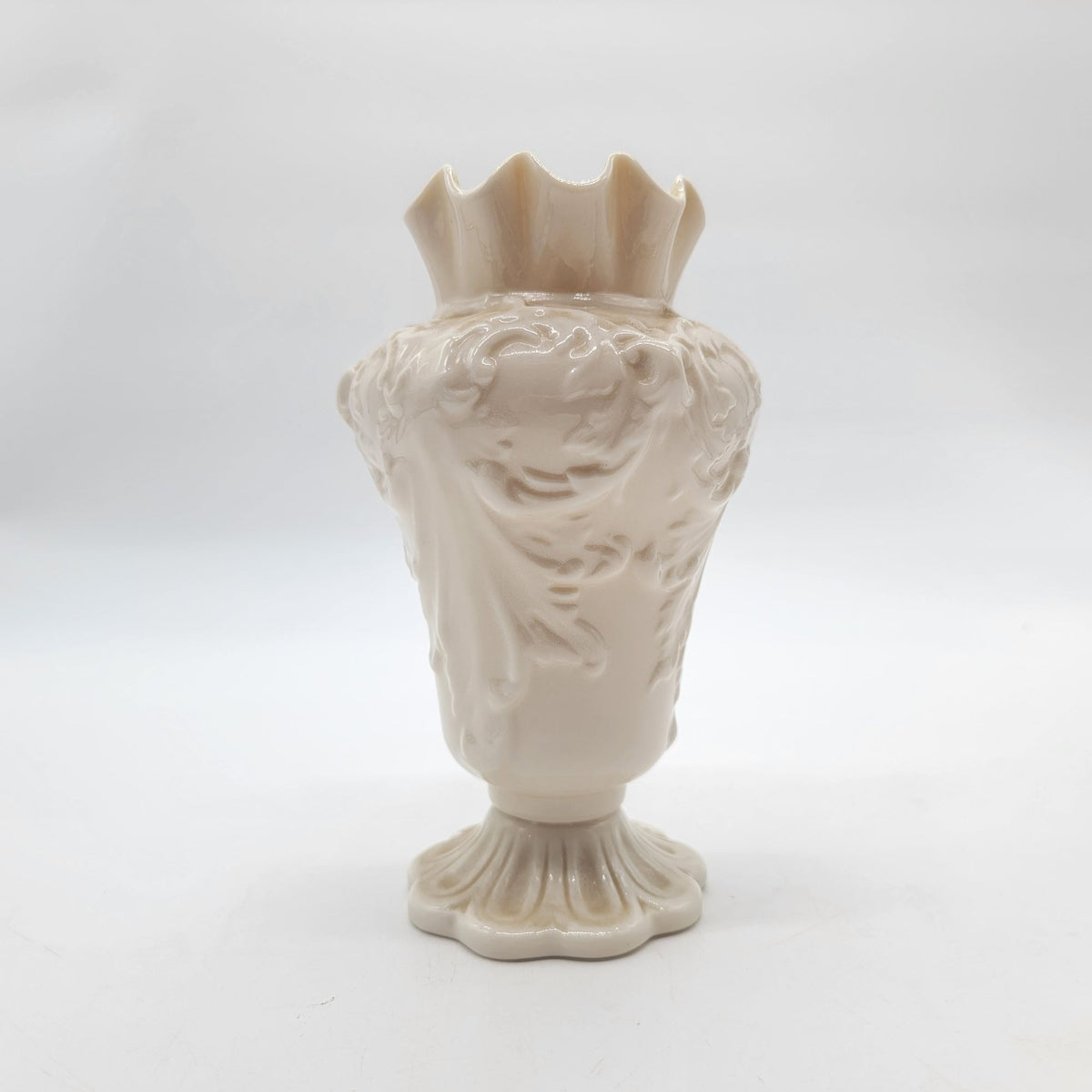 Belleek Rathmore Parian China Vase 3rd Green Mark Ireland
