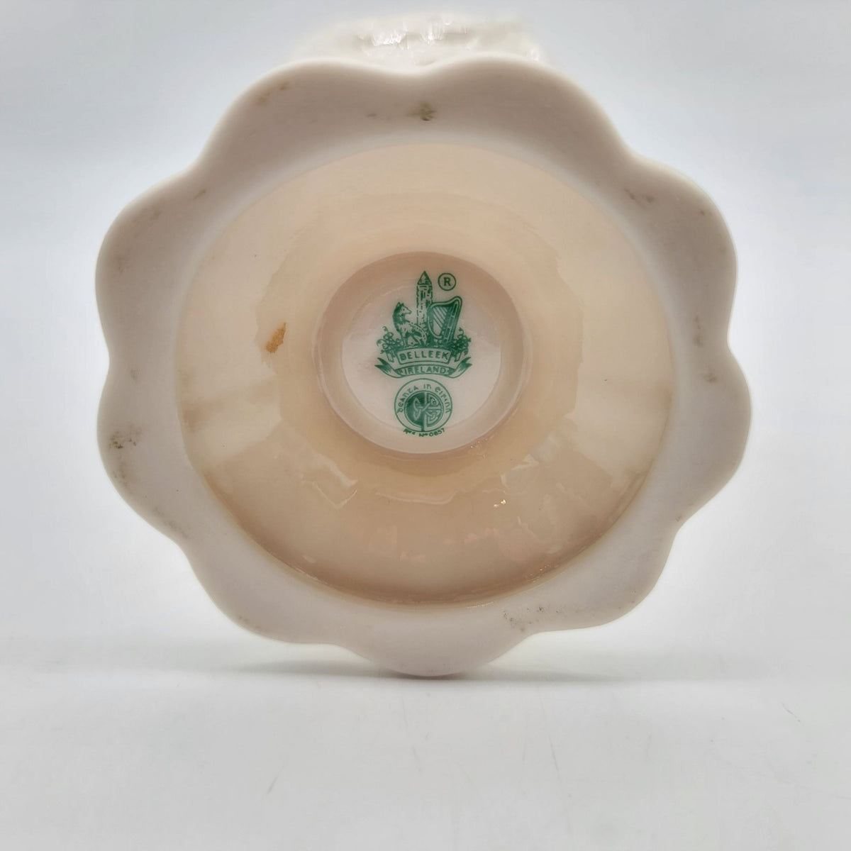 Belleek Rathmore Parian China Vase 3rd Green Mark Ireland