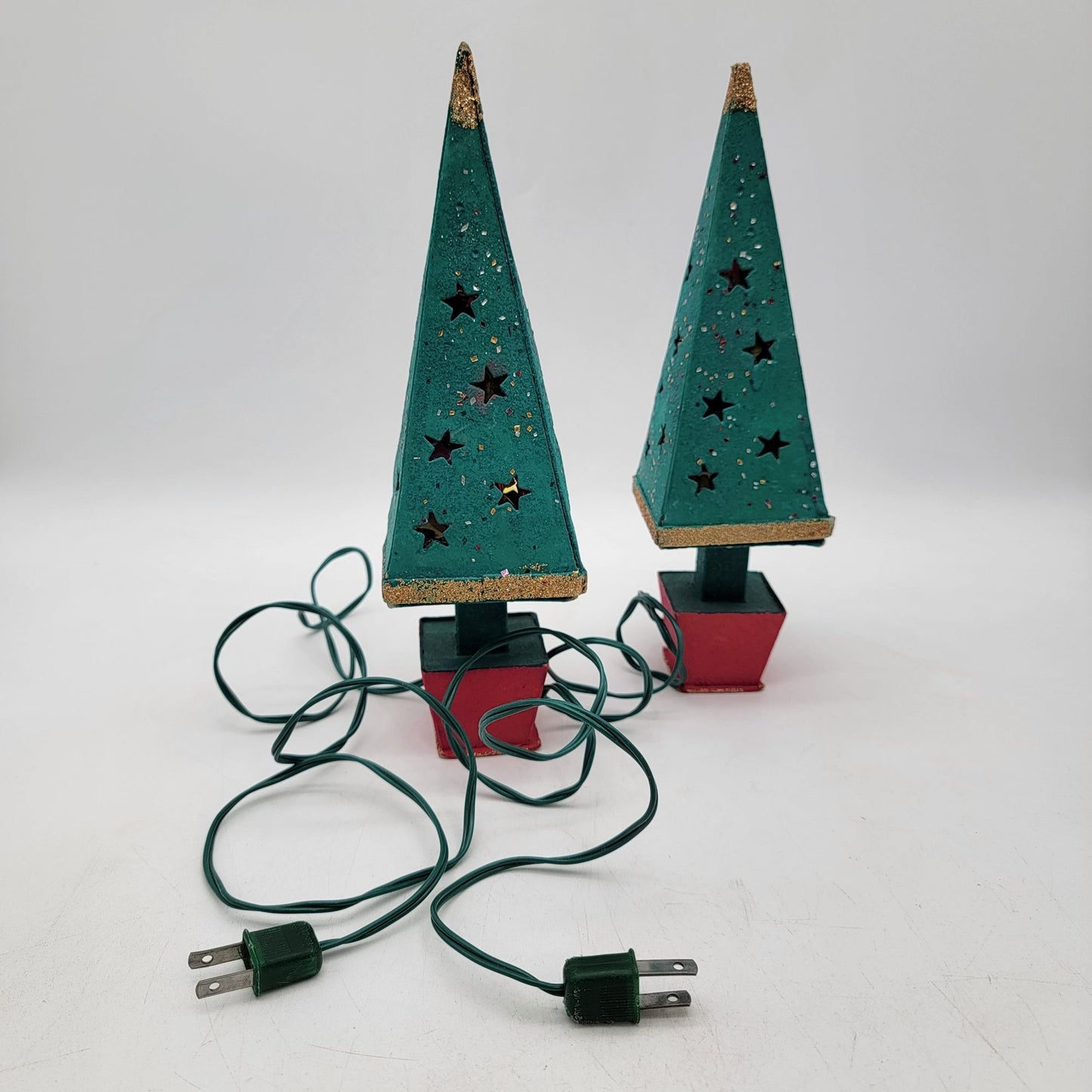 Vintage PUTZ Cardboard Christmas Tree Lights Made In Japan
