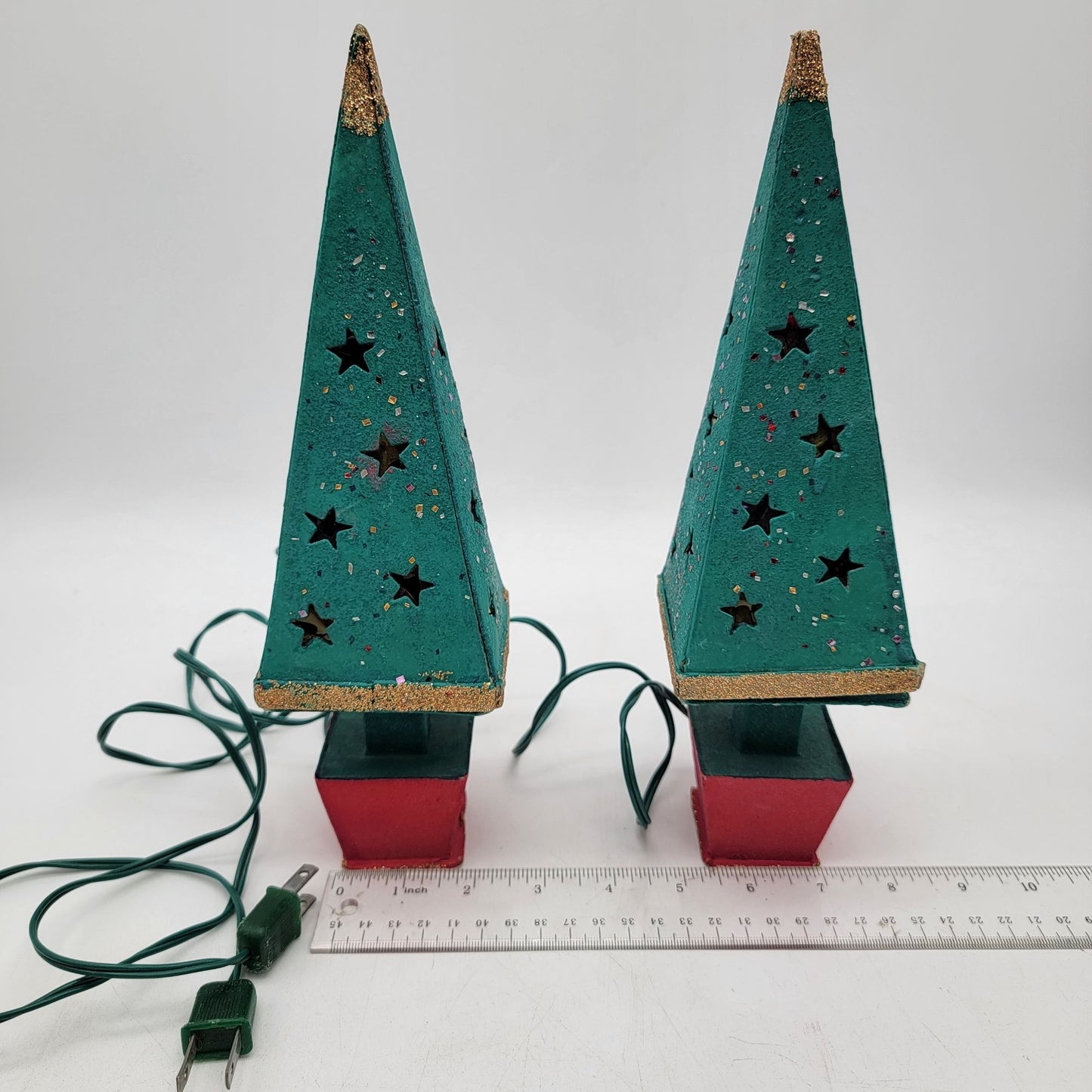 Vintage PUTZ Cardboard Christmas Tree Lights Made In Japan