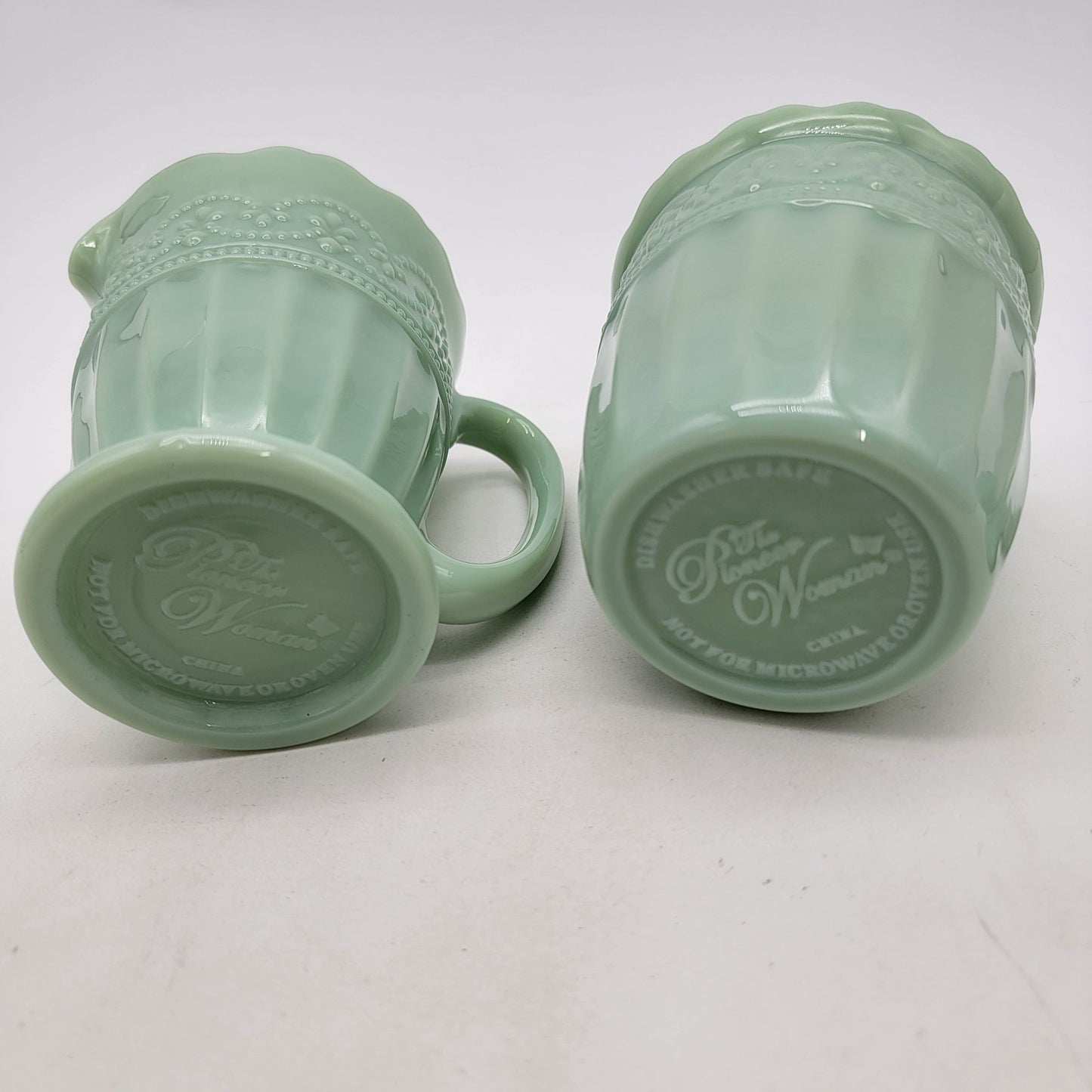 Pioneer Woman Jadeite "Timeless Beauty" Cream & Sugar Set