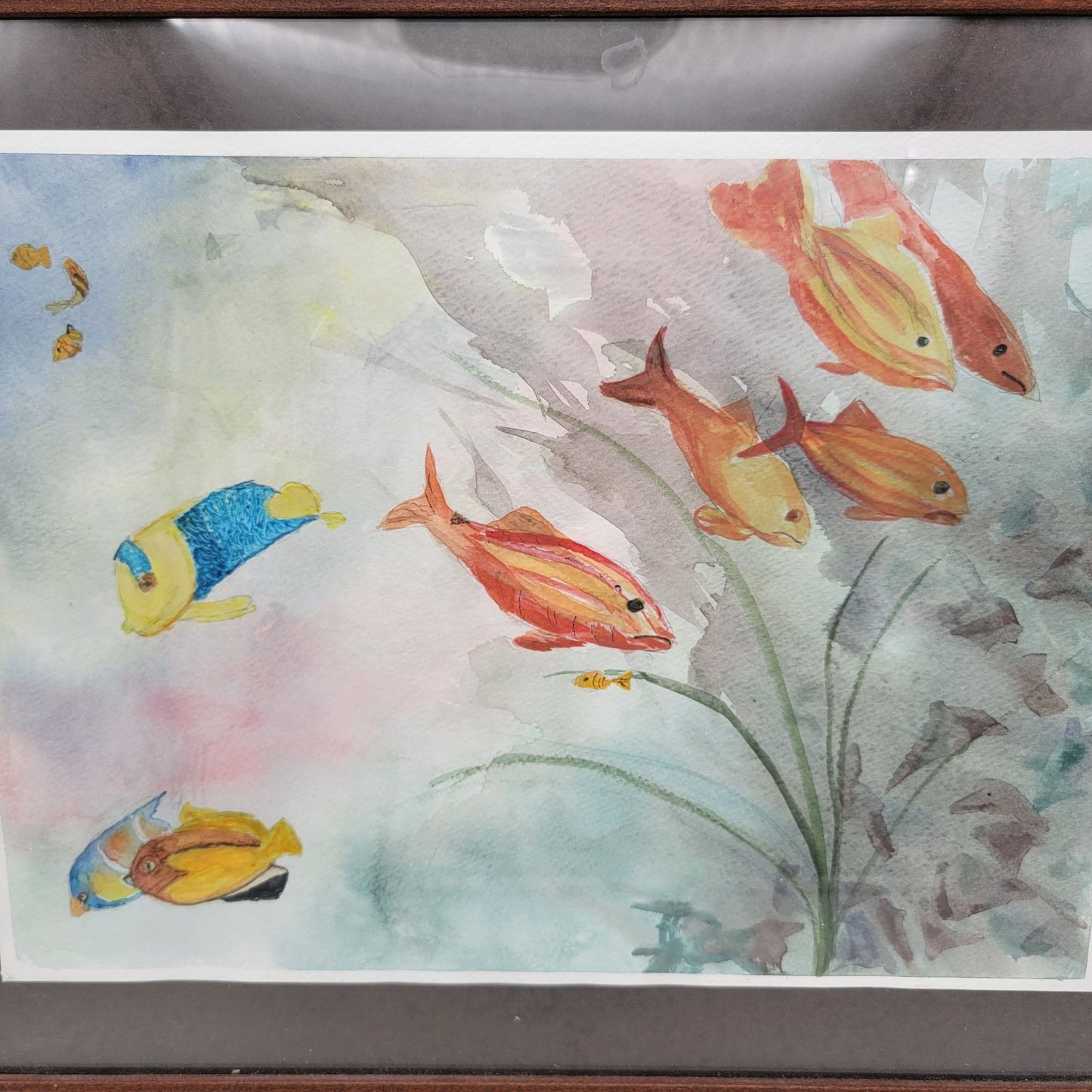 Original Watercolor Painting Of Tropical Fish By June Lowe