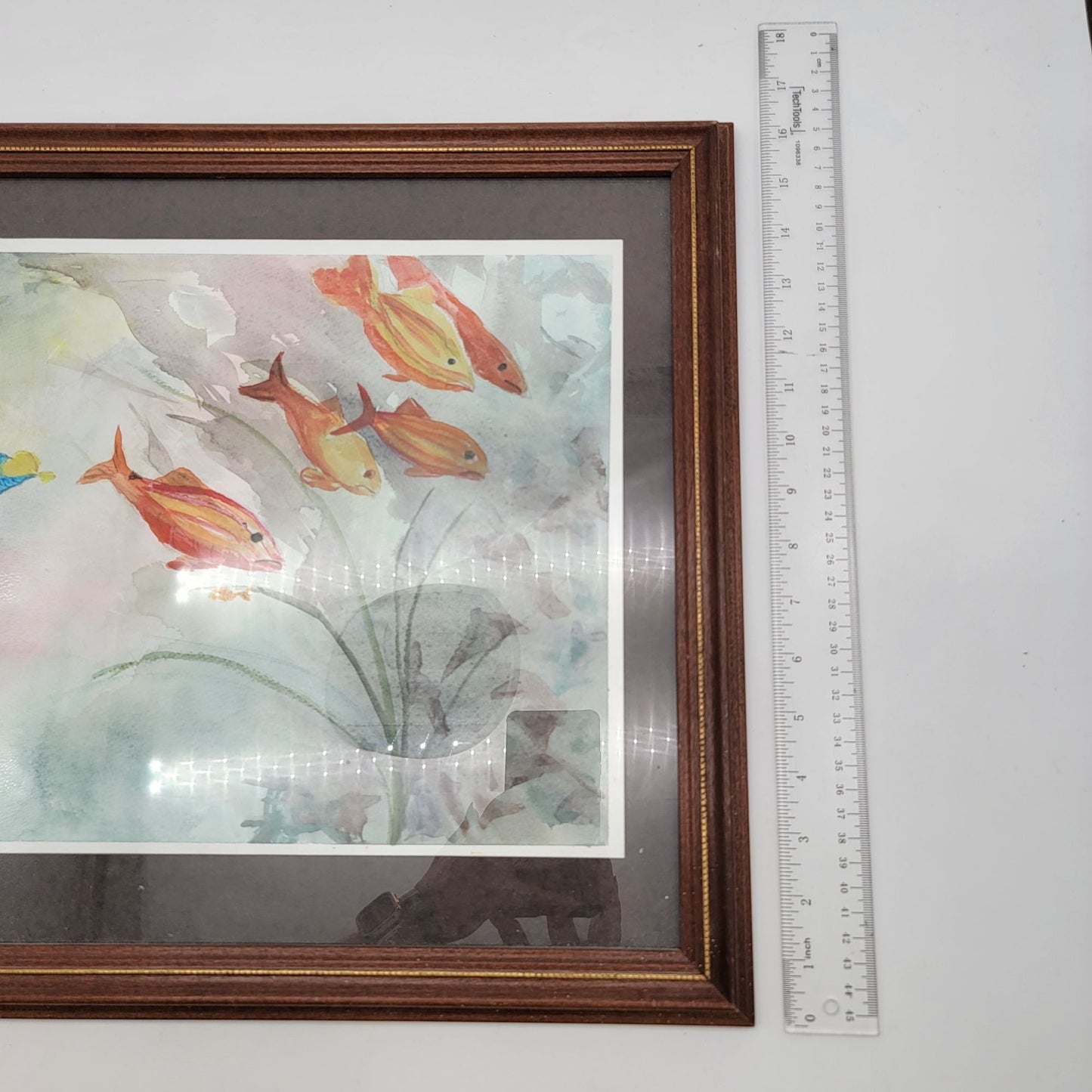 Original Watercolor Painting Of Tropical Fish By June Lowe