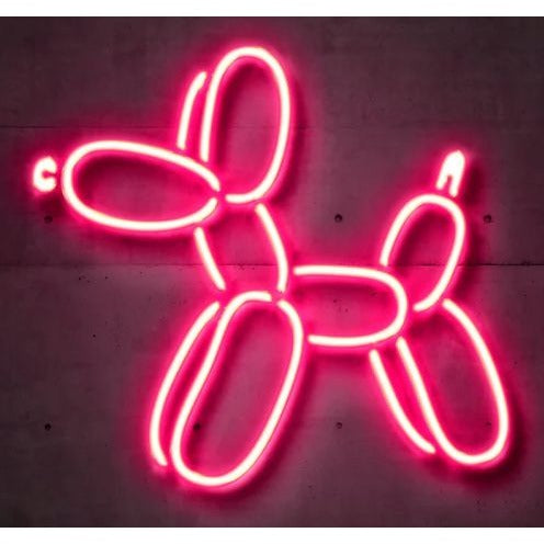Pink Ballon Dog Neon Sign Led