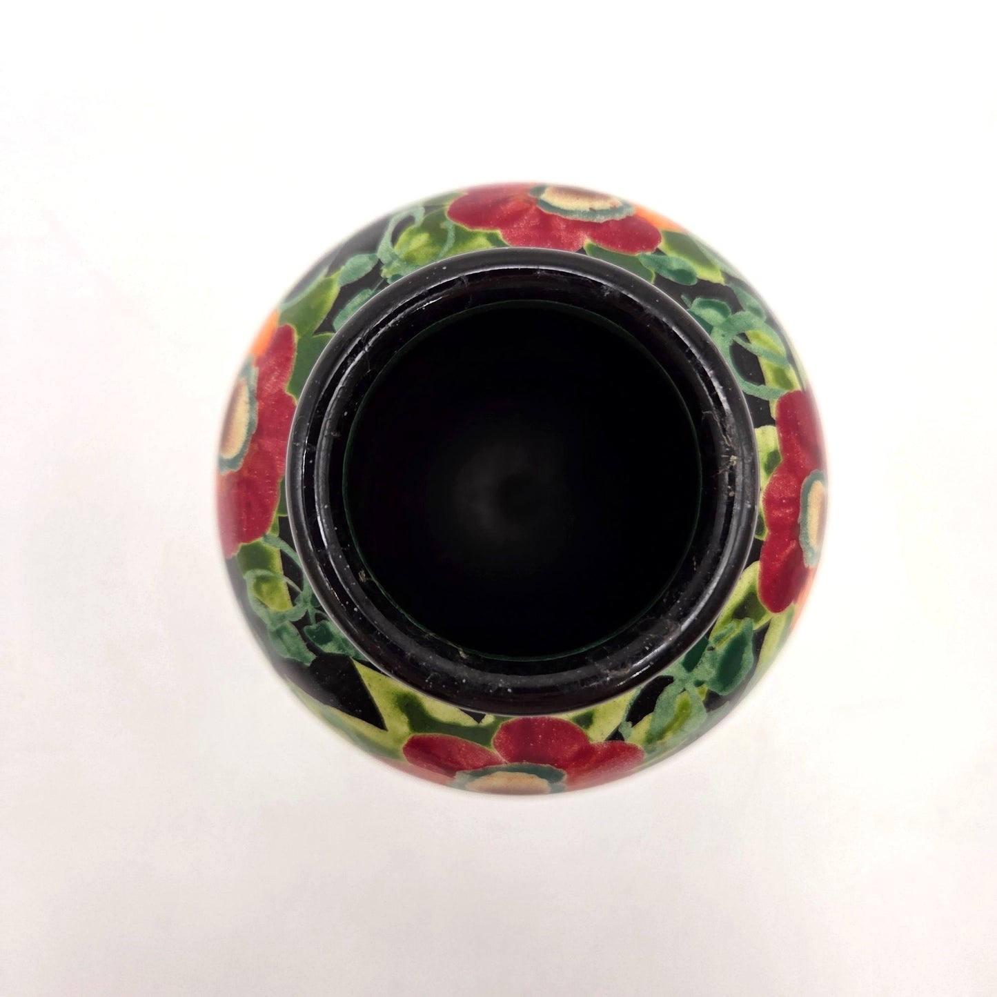 Hand-Painted Floral Vase By Sandy Kreyer