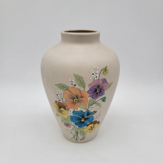 Vintage Hand-Painted Floral Vase
