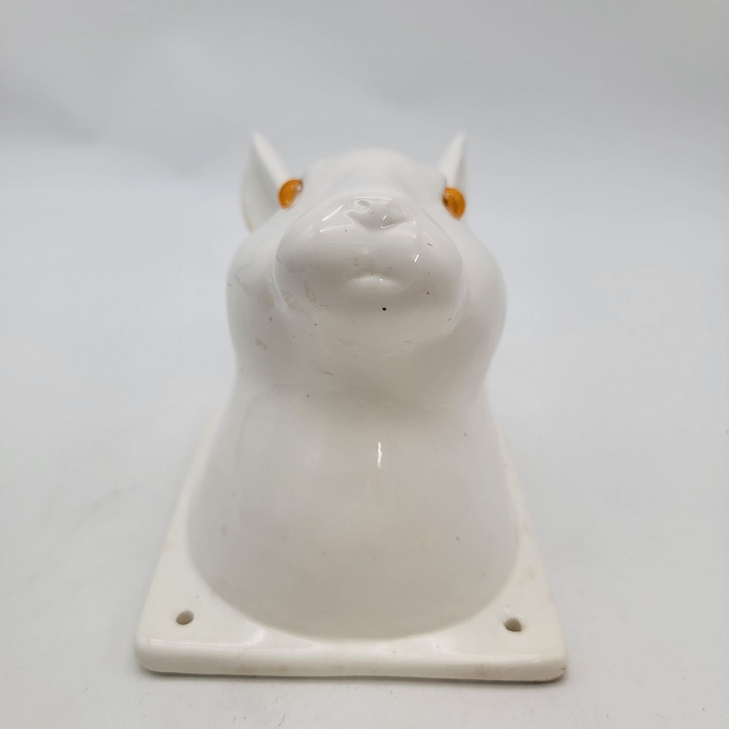 Vintage Ceramic Rabbit Wall Mount Towel Holder