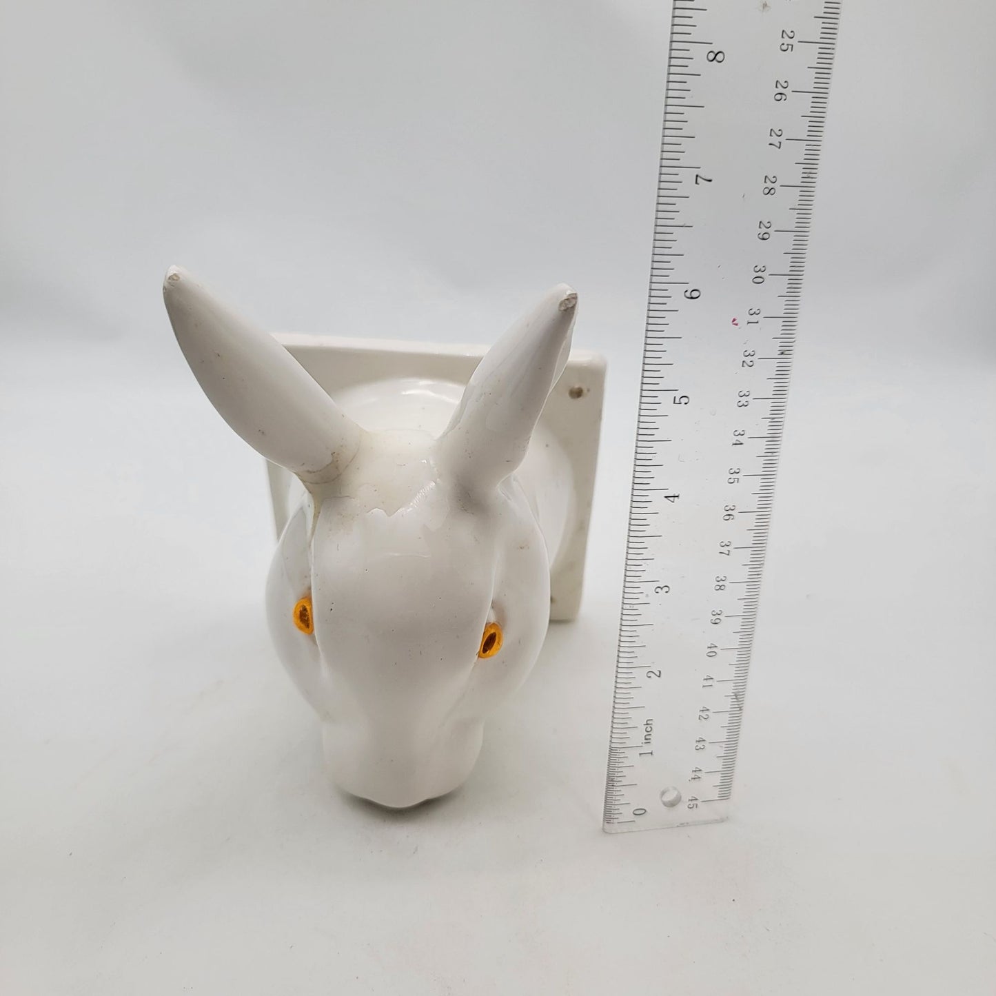 Vintage Ceramic Rabbit Wall Mount Towel Holder