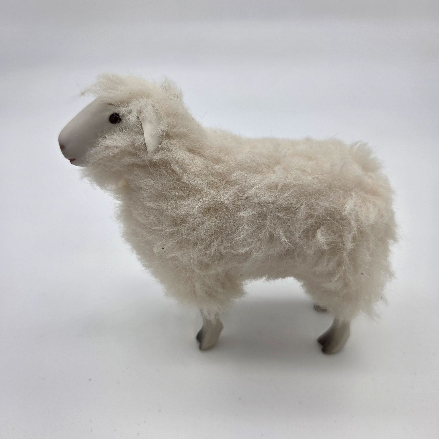 Meier Germany Real Wool Sheep Sculpture Signed
