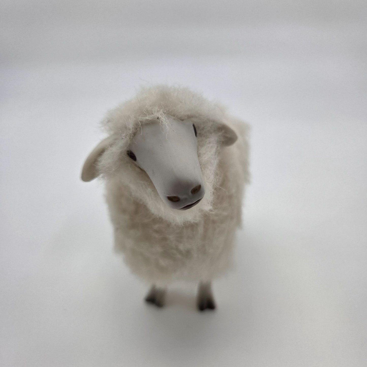 Meier Germany Real Wool Sheep Sculpture Signed