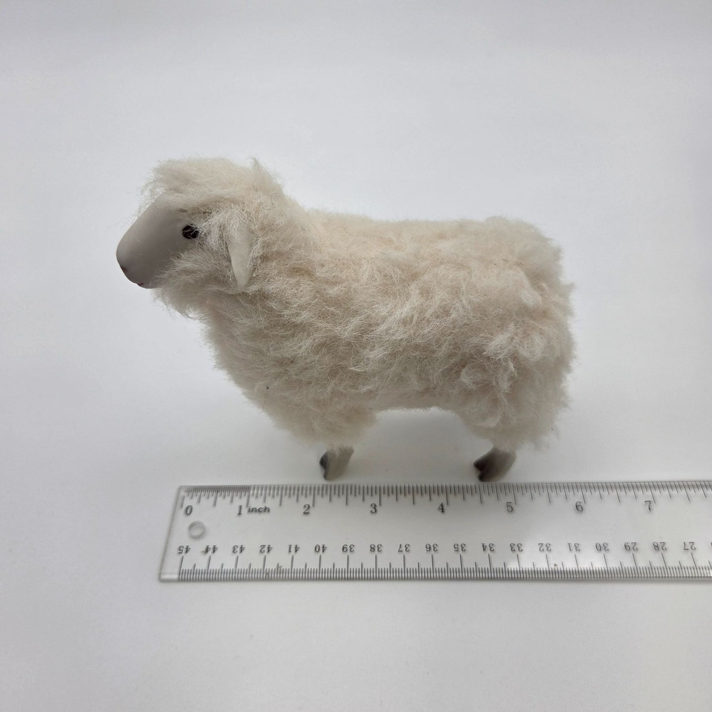 Meier Germany Real Wool Sheep Sculpture Signed