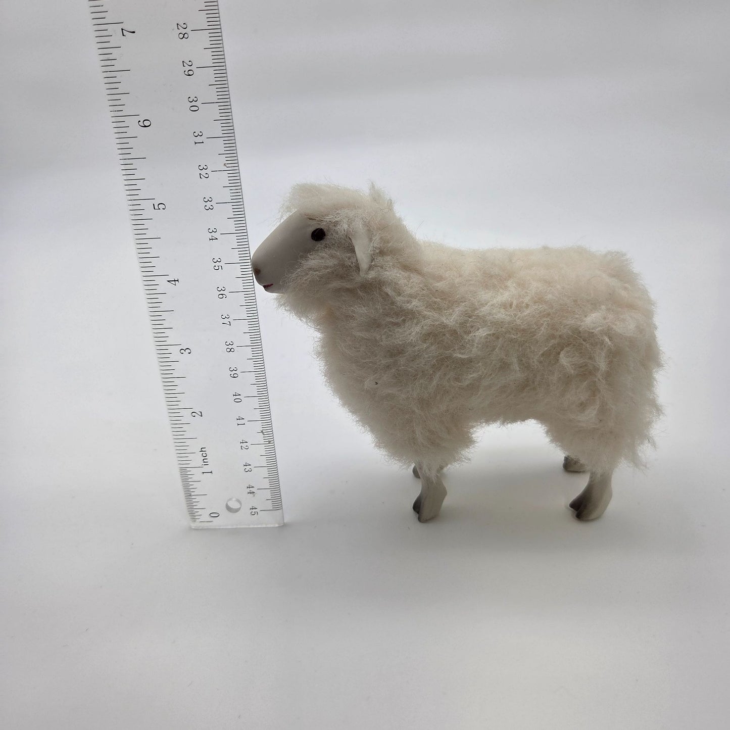 Meier Germany Real Wool Sheep Sculpture Signed