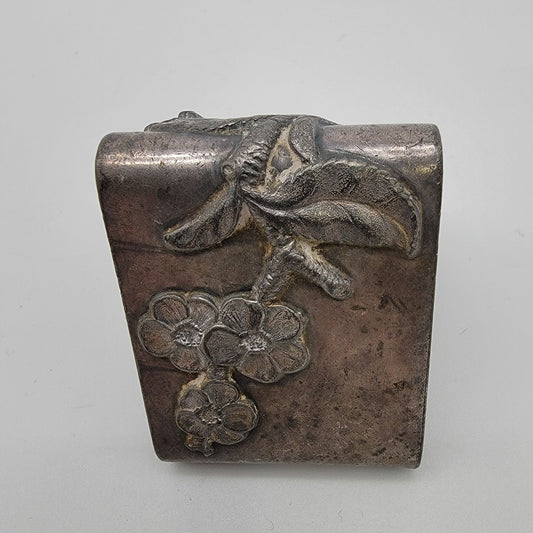 Antique Victorian Silver-Plate Triangular Napkin Ring