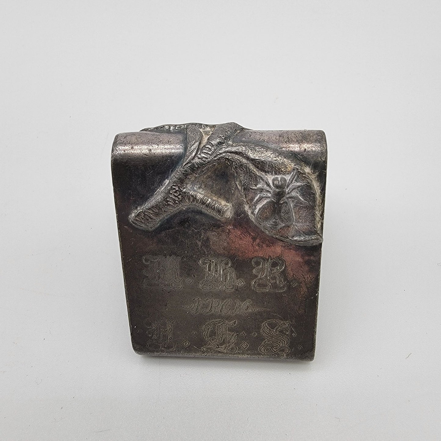 Antique Victorian Silver-Plate Triangular Napkin Ring